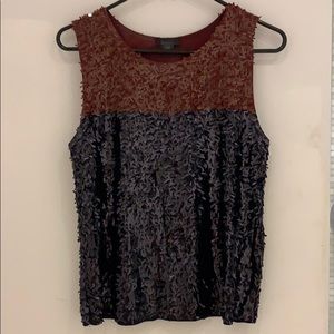 J. Crew Sequin Colorblock Tank